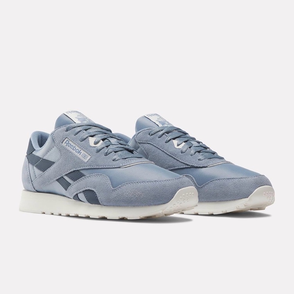 Reebok Men's Classic Nylon Sneaker, Vintage Blue/East Coast Blue/Chalk, Size 9 - Picture 7 of 8